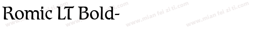 Romic LT Bold字体转换